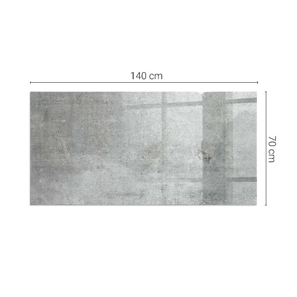 Téglalap alakú kandalló alátét üveg Nyers beton textúra