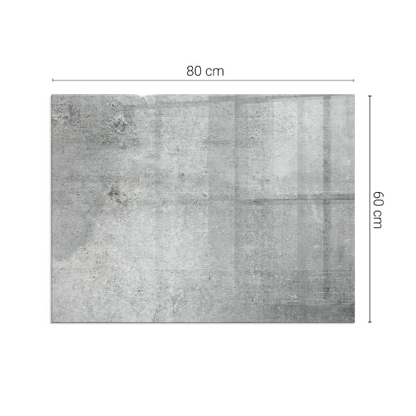 Téglalap alakú kandalló alátét üveg Nyers beton textúra