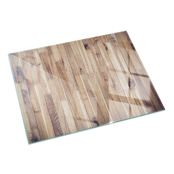 Téglalap alakú kandalló alátét üveg Fa tábla az elrendezésben