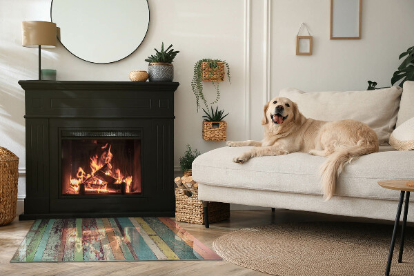 Téglalap alakú kandalló alátét Különböző árnyalatú táblák