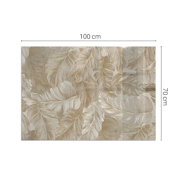 Téglalap alakú kandalló alátét Levelek finom mintázatban