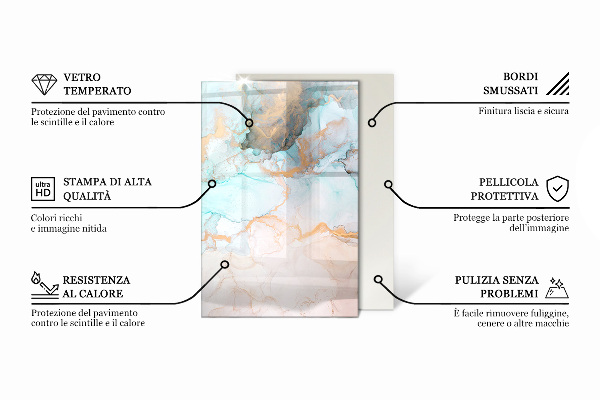 Téglalap alakú kandalló alátét Absztrakt geometrikus minta
