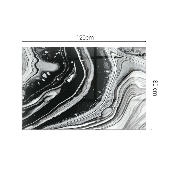 Téglalap alakú üveg kandalló alátét Absztrakt hullámok és vonalak