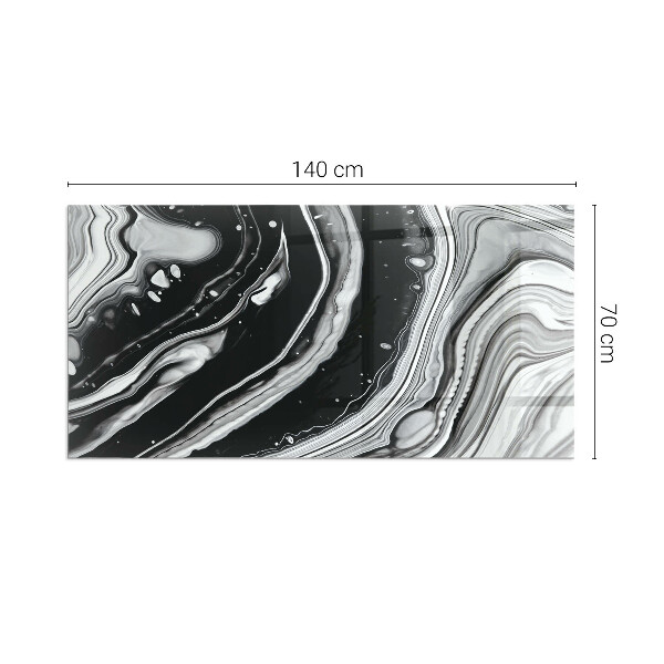 Téglalap alakú üveg kandalló alátét Absztrakt hullámok és vonalak