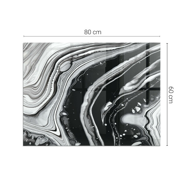 Téglalap alakú üveg kandalló alátét Absztrakt hullámok és vonalak