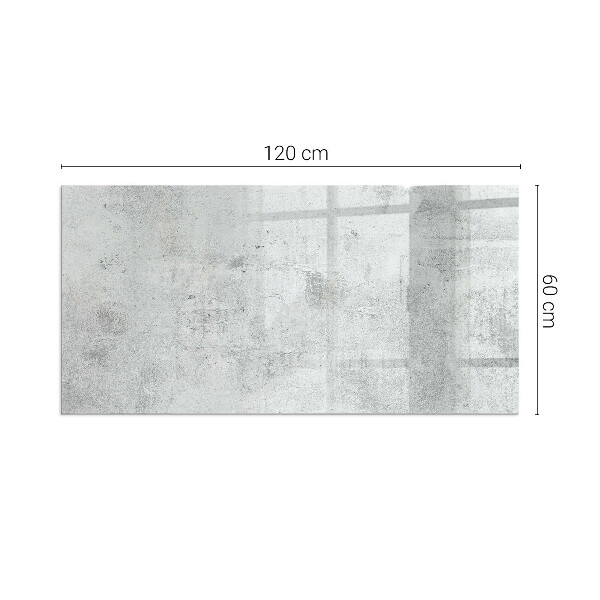Téglalap alakú kandalló alátét üveg Nyers beton textúra