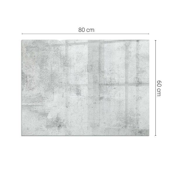 Téglalap alakú kandalló alátét üveg Nyers beton textúra