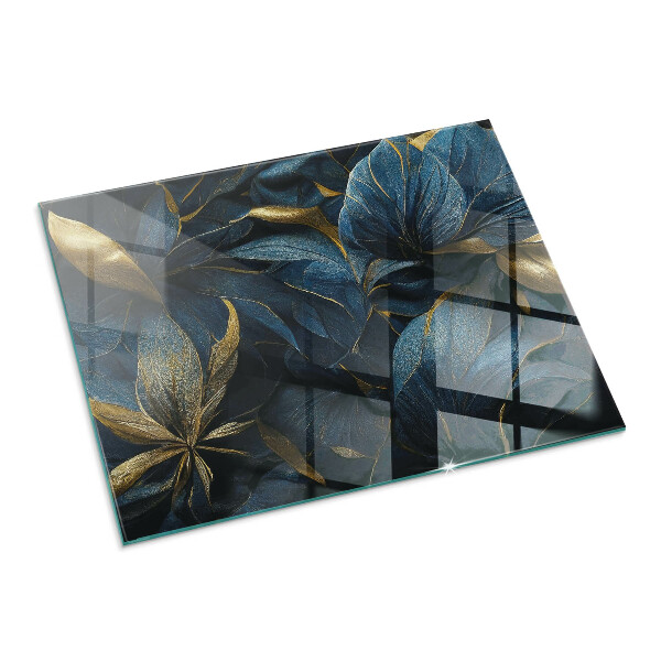 Téglalap alakú kandalló alátét Elegáns textúrájú levelek