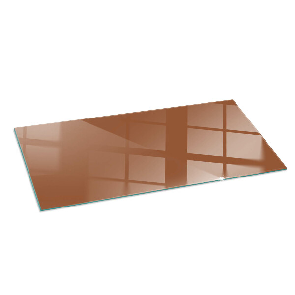 Téglalap alakú üveg kandalló alátét Szín Barna