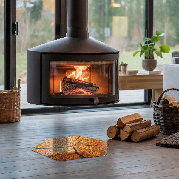 Hatszög alakú kandalló alátét Faerezet keresztmetszetben