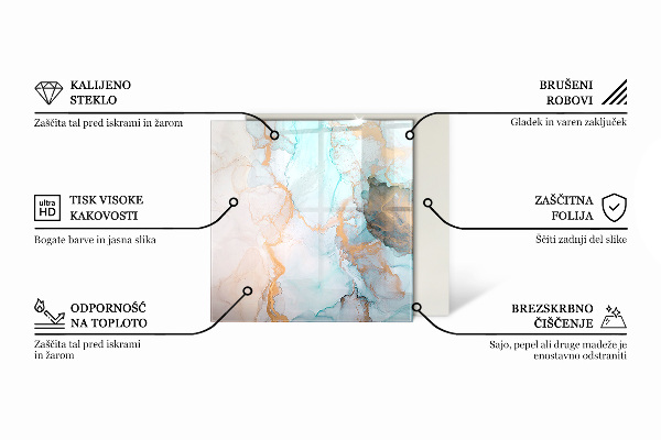 Hatszög alakú üveg kandalló alátét Háromdimenziós geometria