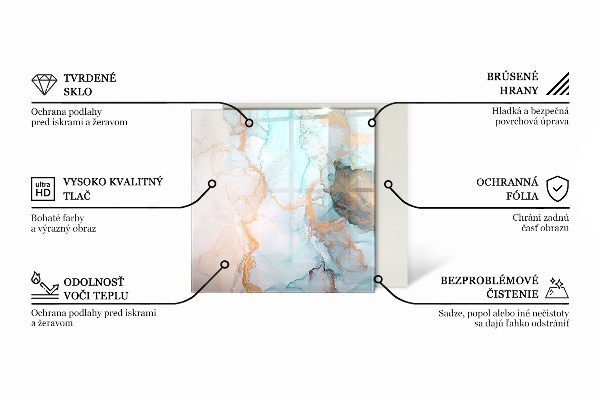 Hatszög alakú kandalló alátét üveg Doboz vágott fával