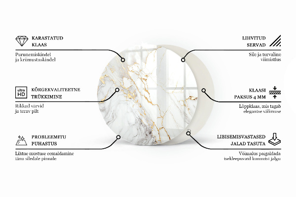 Üveglap nyomattal Mozaik minták díszítéssel