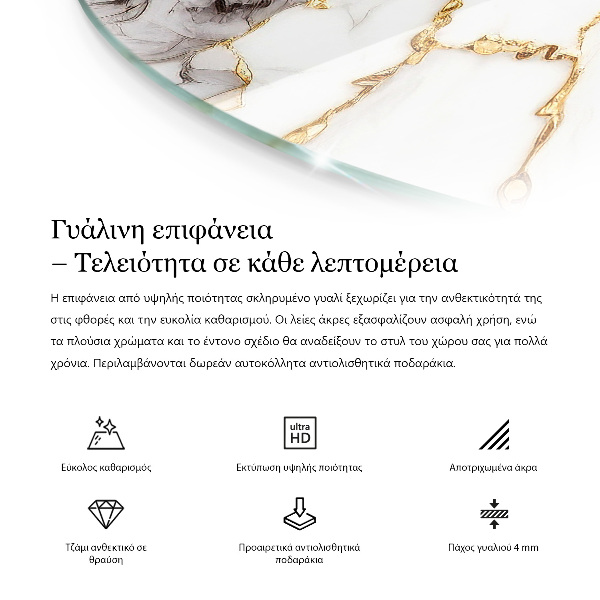 Üveglap nyomattal Mozaik minták díszítéssel