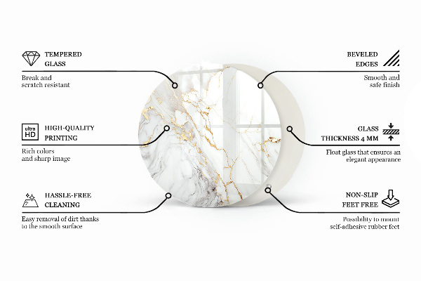 Üveglap nyomattal Természetes kőszerkezet