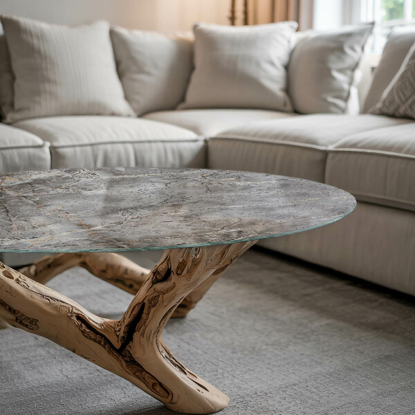 Kerek üveglap Márvány motívum a természetben