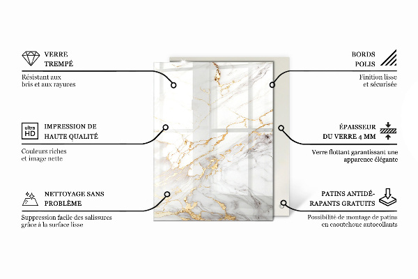 Dekoratív üveglap nyomattal Stílusos fa motívum