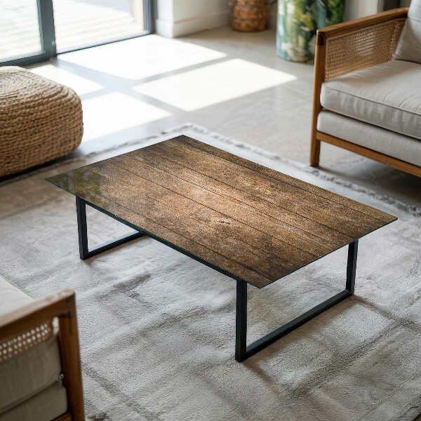 Téglalap alakú üveglap Fa panel mintázat