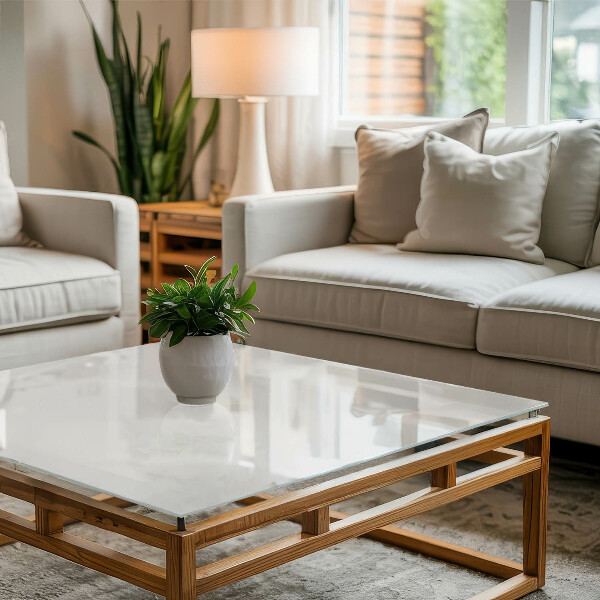 Dekoratív üveglap nyomattal Sima fehér