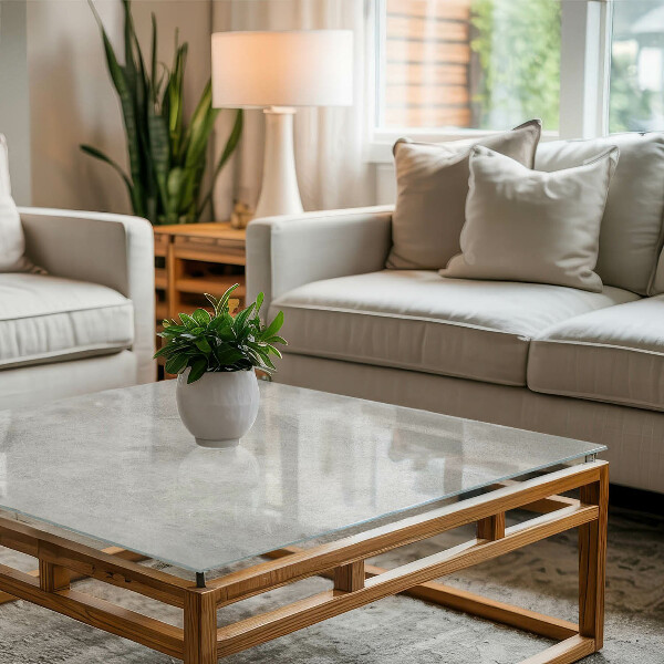 Téglalap alakú üveglap nyomattal Repedt beton