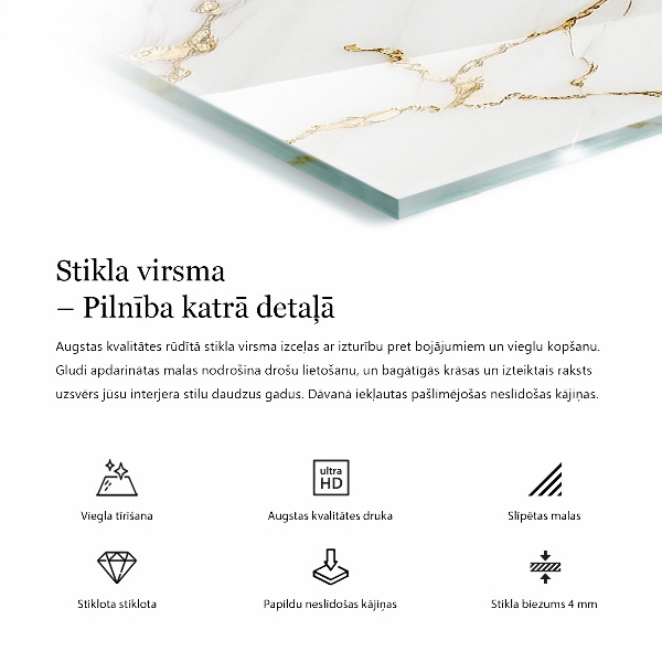 Téglalap alakú üveglap Természetes fa szerkezet