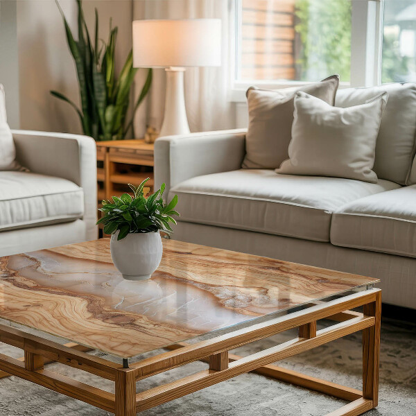 Dekoratív üveglap nyomattal Természetes fa és gyanta mintázat