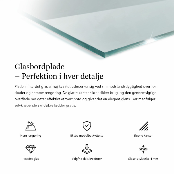 Téglalap alakú üveglap Átlátszó