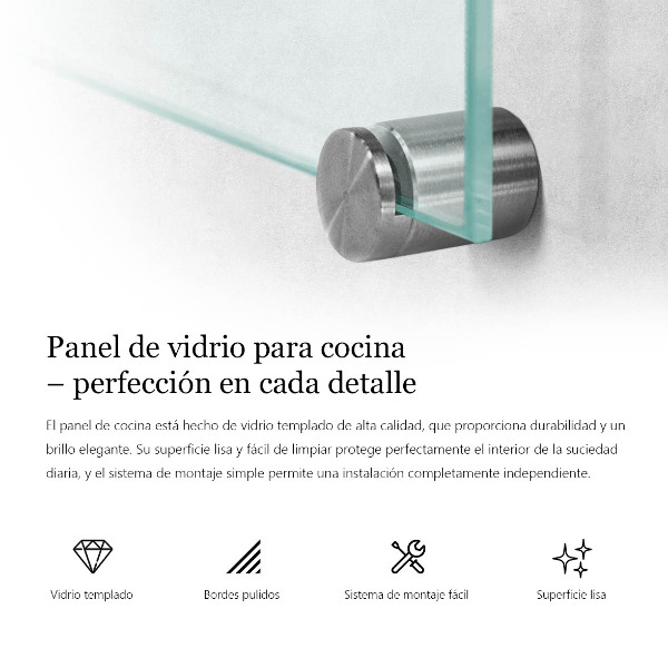 Átlátszó konyhai fali panel 100x30 cm