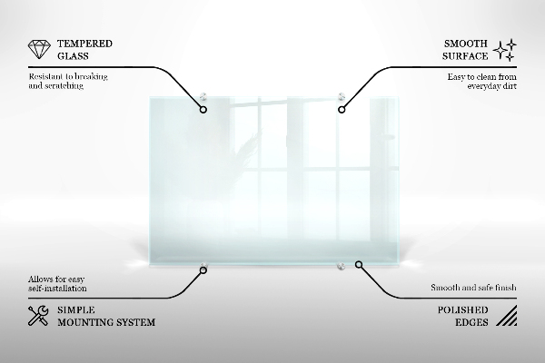Átlátszó konyhai fali panel 100x30 cm