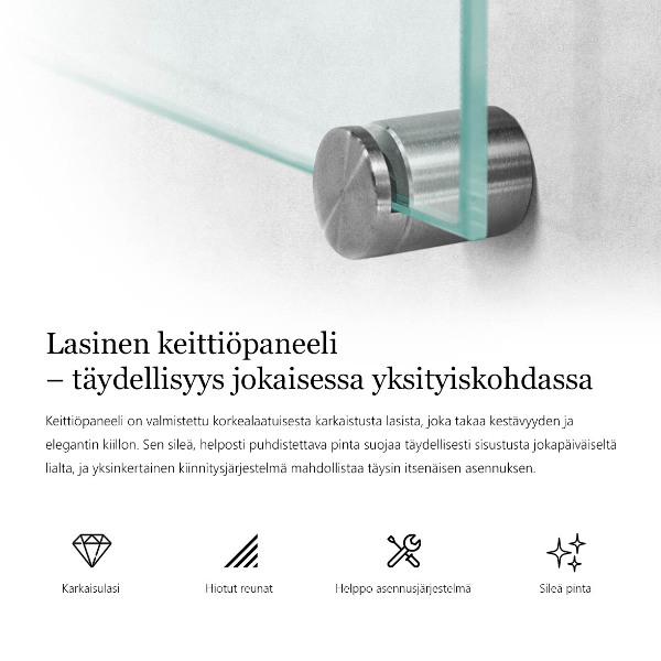 Konyhai hátfal panel átlátszó 100x50 cm