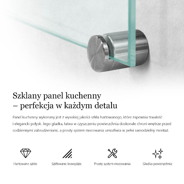 Átlátszó konyhai hátfal panel 100x70 cm