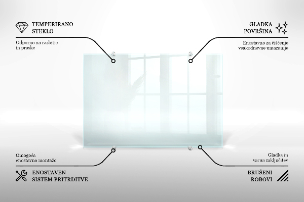 Átlátszó konyhai hátfal panel 100x70 cm