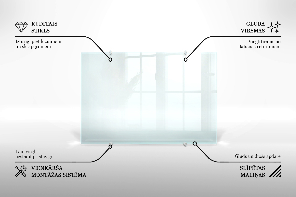 Konyhai falburkoló panel átlátszó 120x60 cm