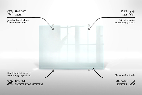 Konyhai falburkoló panel átlátszó 120x60 cm