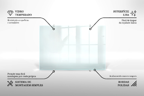 Konyhai üveg fali panel átlátszó 140x70 cm