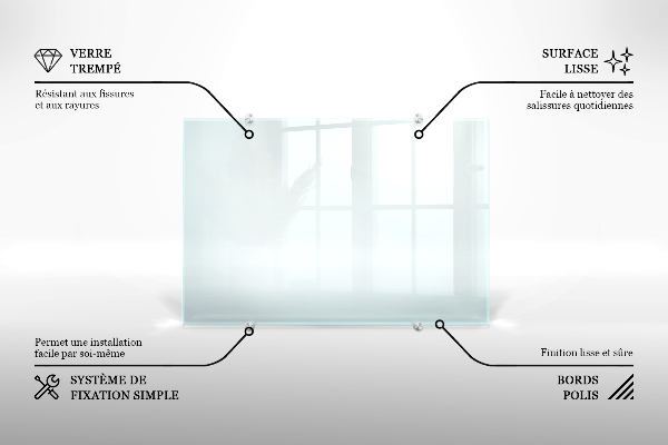 Konyhai panel átlátszó 60x40 cm