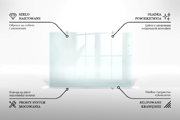 Konyhai panel átlátszó 60x40 cm