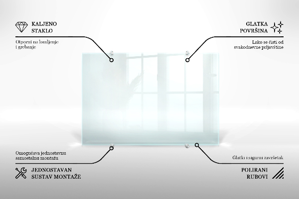 Átlátszó konyhai panel 60x60 cm
