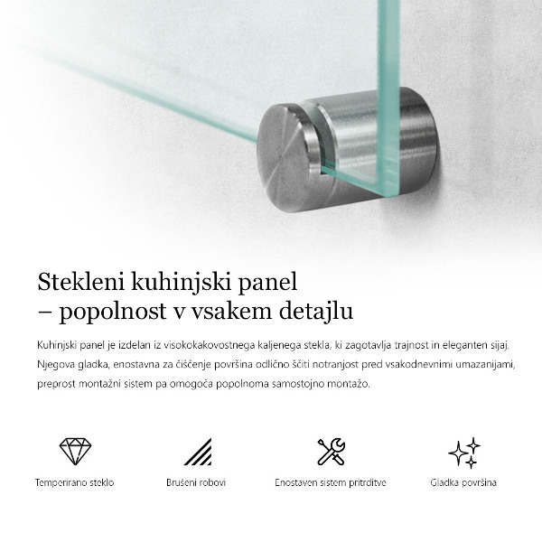 Átlátszó konyhai panel 60x60 cm