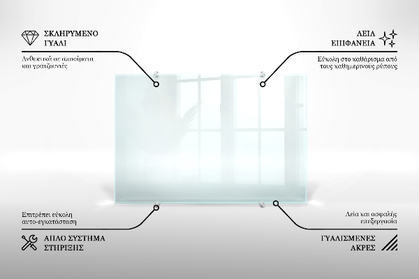 Konyhai fali panel átlátszó 80x60 cm