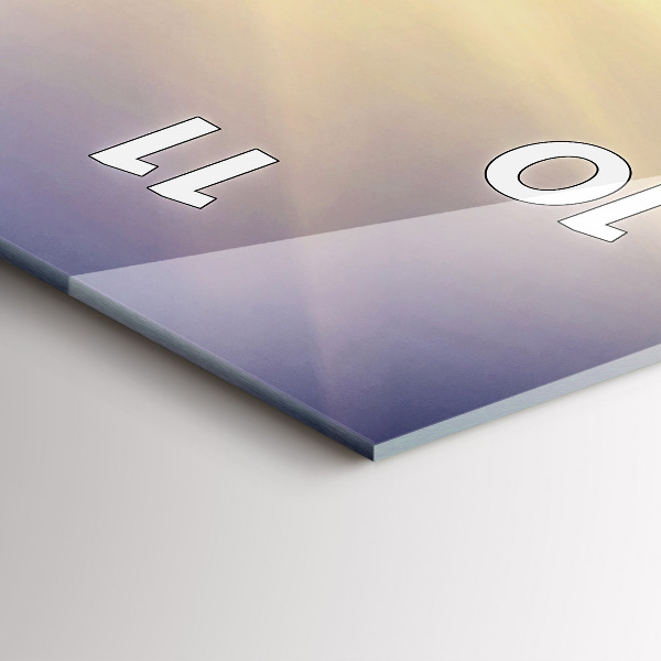 Téglalap alakú üvegóra Hegyi táj