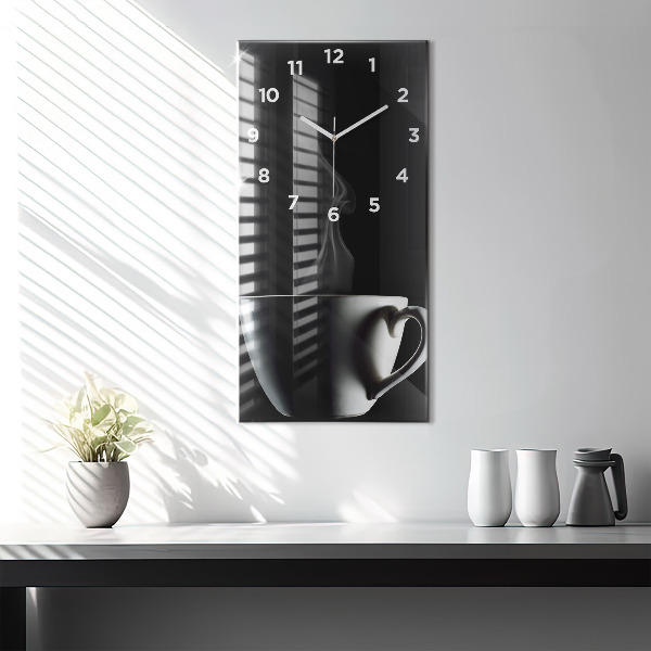 Téglalap alakú üvegóra Egy csésze kávét