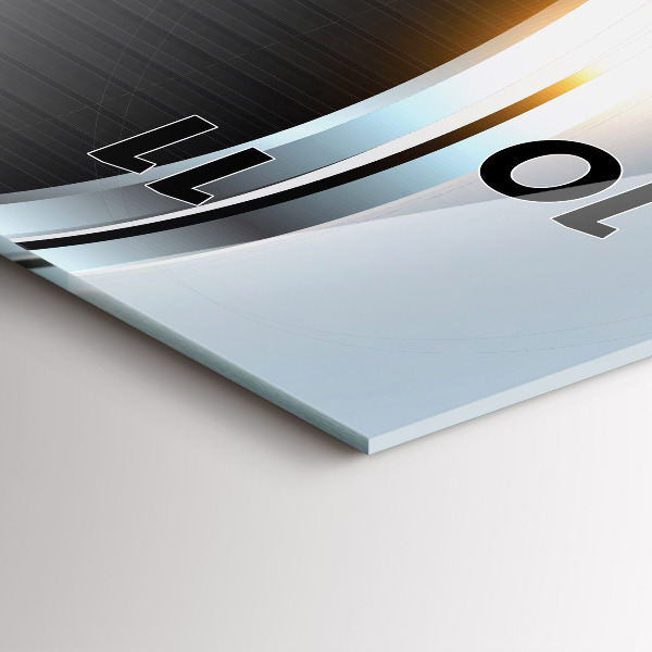 Téglalap alakú üvegóra Fém absztrakció