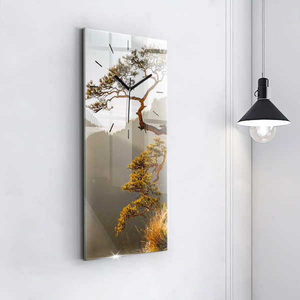 Téglalap alakú üvegóra Egy fa a hegyekben