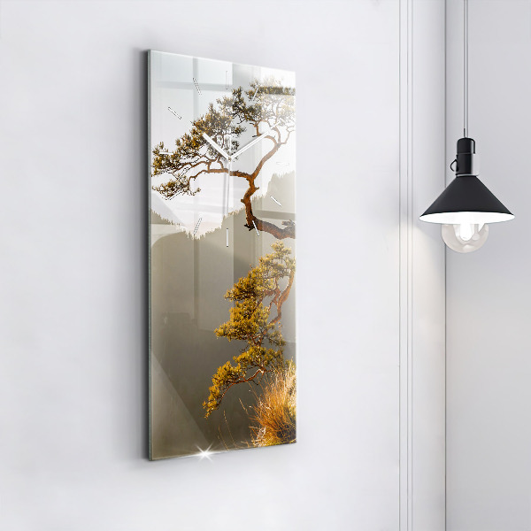 Téglalap alakú üvegóra Egy fa a hegyekben