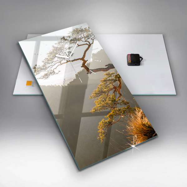 Téglalap alakú üvegóra Egy fa a hegyekben