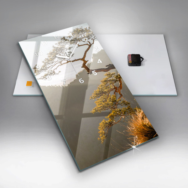 Téglalap alakú üvegóra Egy fa a hegyekben