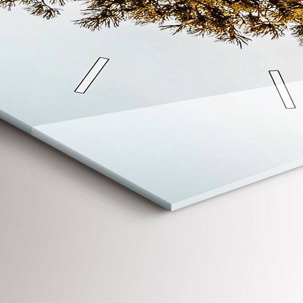 Téglalap alakú üvegóra Egy fa a hegyekben