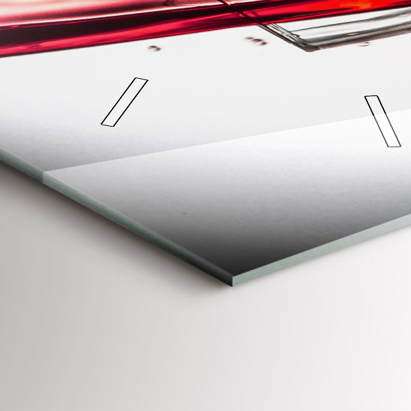 Téglalap alakú üvegóra Pohár bor