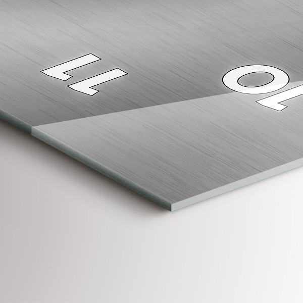 Téglalap alakú üvegóra Szürke fém absztrakció